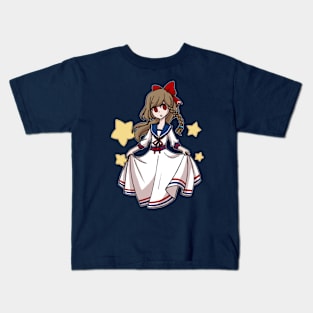 Sailor Girl in Dress Kids T-Shirt